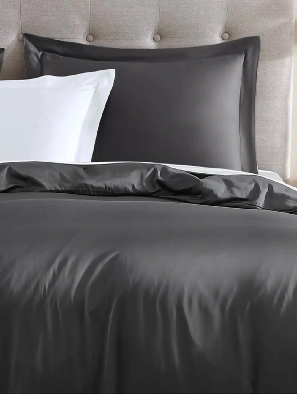 Sunday Citizen Duvet Cover Full Queen Granite Gray NWT Luxury Bamboo Cover Only